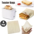 thumbnail image 2 of DPTALR 3Pcs Toaster Bags Reusable for Grilled Cheese Sandwich Non-Stick Heat Resistant, 2 of 7