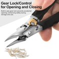 thumbnail image 4 of Black Anti-Slip Grip Gear Lock Nail Clipper Set, Heavy Duty Stainless Steel Nail Clippers for Thick Nails, Precision Sharp Toenail & Fingernail Trimmer with Safety Lock, No-Slip Ergonomic Handle, 4 of 7