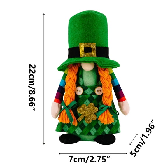 Upgraded St. Patrick's Day Decorations Irish Day Faceless Doll Gnomes Gift Decorations D