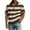 Light Brown, variant on Mens Polo Shirts Casual Quarter-Zip Striped Henley Shirts Regular Fit Short Sleeve T Shirt Stylish Work Collared Pullover Tops OIOLOYJM Light Brown L