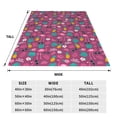 thumbnail image 3 of Rateoe Summer Flamingo Print Fuzzy Fleece Throw Blanket Extra Large,Super Soft,Fluffy and Warm Blankets for Couch,Bed,All Season Use (60"x50"), 3 of 8