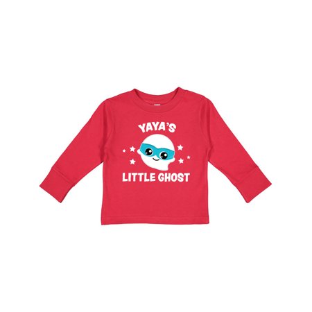 

Inktastic Cute Yaya s Little Ghost with Stars Gift Toddler Boy or Toddler Girl Long Sleeve T-Shirt