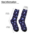 thumbnail image 2 of Honeii Skull flower leaf purple Print Children's Colorful Socks,Unisex Kids and Toddlers' Cushioned Sock,Kids Athletic Crew Socks,for Everyday Wear and Sports, 2 of 5