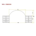 thumbnail image 5 of Shipping Container Canopy Shelter Kit - 20'(L) x 26'(W) 21 Oz 610 GSM PVC White Cover Storage Container Roof with 26' Back End Wall & Fabric Roll-up Door - Snow, UV & Weather-Resistant, 5 of 22