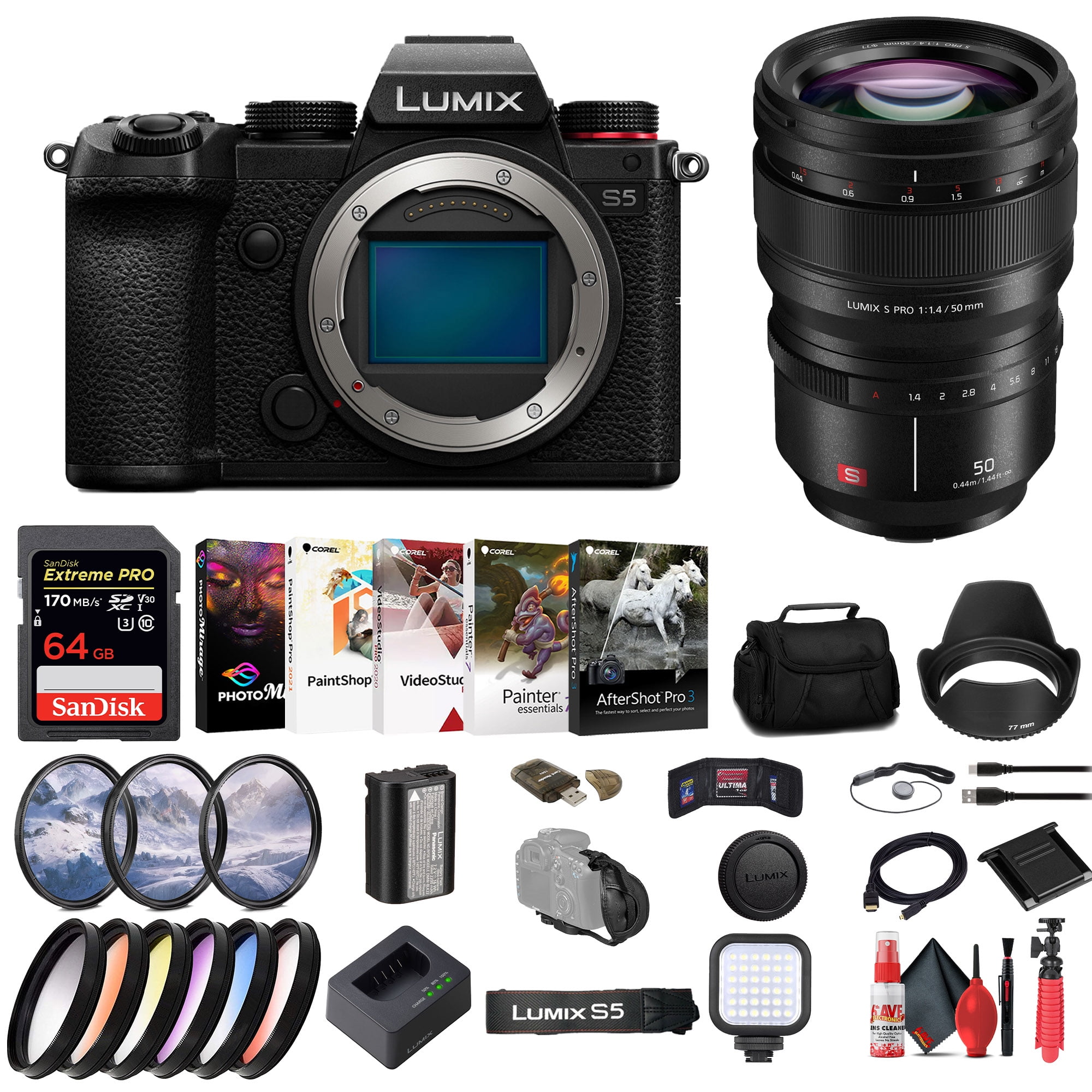 Panasonic Lumix S5 Mirrorless Camera (DCS5BODY) + Panasonic Lumix S