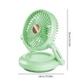 thumbnail image 3 of Ventilador de mesa de escritorio con oscilación automática 90 (enchufe verde sin sacudidas), 3 of 5