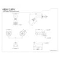 thumbnail image 2 of Kingston Brass KB248PX Victorian Tub and Shower Faucet with Porcelain Cross Handles, Brushed Nickel, 2 of 2