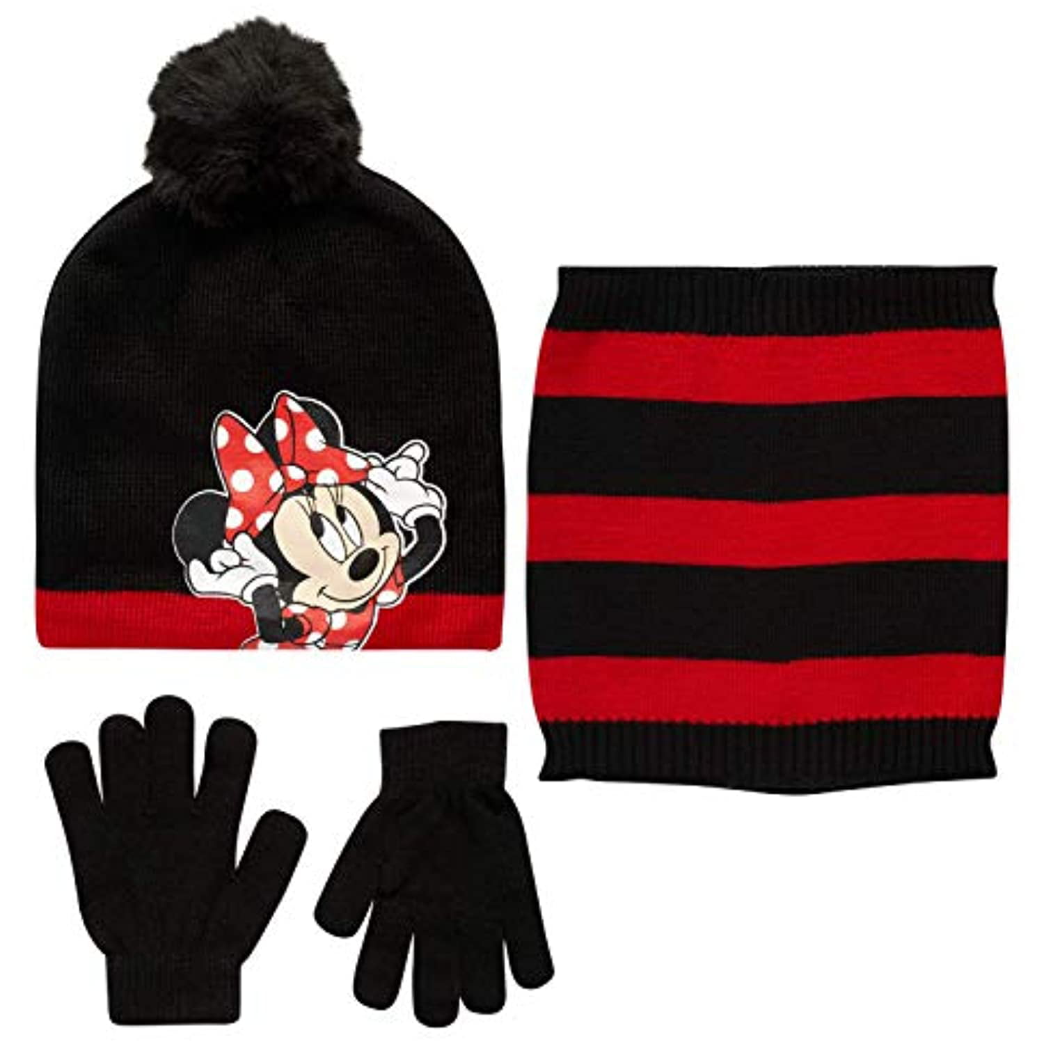 Disney Minnie Girls Hat Scarf Gloves Set