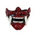thumbnail image 2 of Máscara de Halloween Yinane Samurai Japonés Oni Media Cara, 2 of 8