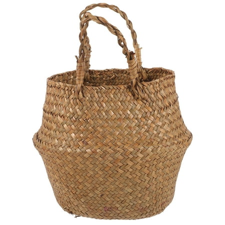 

Seagrass Basket Small Round Basket Laundry Basket Handmade Woven Storage Basket