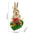 thumbnail image 3 of Dvkptbk Bottom Thread Rope Puppy Rabbits Ornament Handicraft Rural Style Decoration Grass Weaving Rabbits easter decorations, 3 of 9