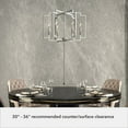thumbnail image 5 of Hunter - Zoanne 6-light Brushed Nickel, Large Chandelier, Dimmable, Modern Style, Geometric Shaped, for Bedrooms, Dining, Living Rooms - 19573, 5 of 7