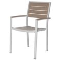 thumbnail image 1 of Source Furniture Napa Aluminum Dining Arm Chair in Silver Frame/Gray Seat & Back, 1 of 1