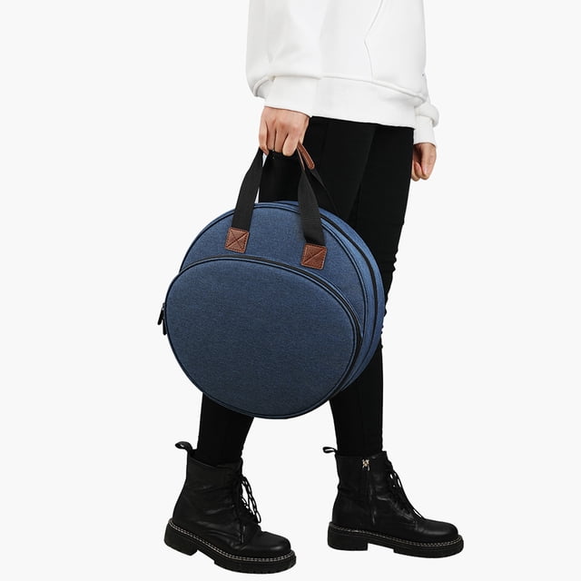 PAMINGONO 1Ud Estuche Para Kit De Bordado Azul Con Bolsillos Elásticos Y Interiores