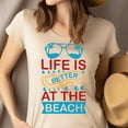 thumbnail image 4 of Life Is Better at the Beach T-Shirt – Summer Quote Graphic Tee, Navy, Size 4XL, 4 of 6