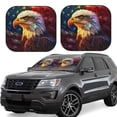 thumbnail image 1 of Balery Geometric American Bald Eagle Parasol para parabrisas de coche de 2 piezas | Parasol plegable para parabrisas delantero de coche para la mayoría de sedanes-Large, 1 of 6