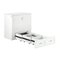 thumbnail image 4 of AFI Hamilton Bois Lit Escamotable Simple Extra Long en Blanc, 4 of 13