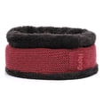 thumbnail image 2 of Conjunto de gorro de punto de algodón con hojas de arce para invierno con tapete de terciopelo, conjunto de dos piezas de gorro y bufanda de lana para actividades al aire libre, 2 of 5