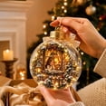 thumbnail image 5 of Feledorashia Lighted Christmas Ornament, Scripture Keepsake Ornament, Hanging Decor for Christmas Tree and Memorial Display, Clear Acrylic Globe with Printed Scene Hanging Cap and Soft Light, 5 of 7