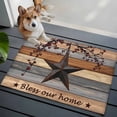 thumbnail image 4 of Texas Star Vintage 2'x3' Washable Rug, Berry Grey Blue Brown Wooden Non-Slip Soft Doormat Area Rugs for Entrance Bathroom Bedsides, StainResistant Carpet for Kitchen Bedroom, Entryway Floor Mat, 4 of 9