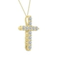 thumbnail image 2 of SZUL Women's 2 Carat TW Lab Grown Diamond Religious Cross Pendant in 14K Yellow Gold, 2 of 5