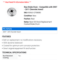 thumbnail image 2 of Rear Brake Drum - Compatible with 2007 - 2011 Chevy Aveo5 2008 2009 2010, 2 of 2