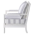 thumbnail image 5 of Blanchett Upholstered Bobbin Accent Chair White and Navy, 5 of 10