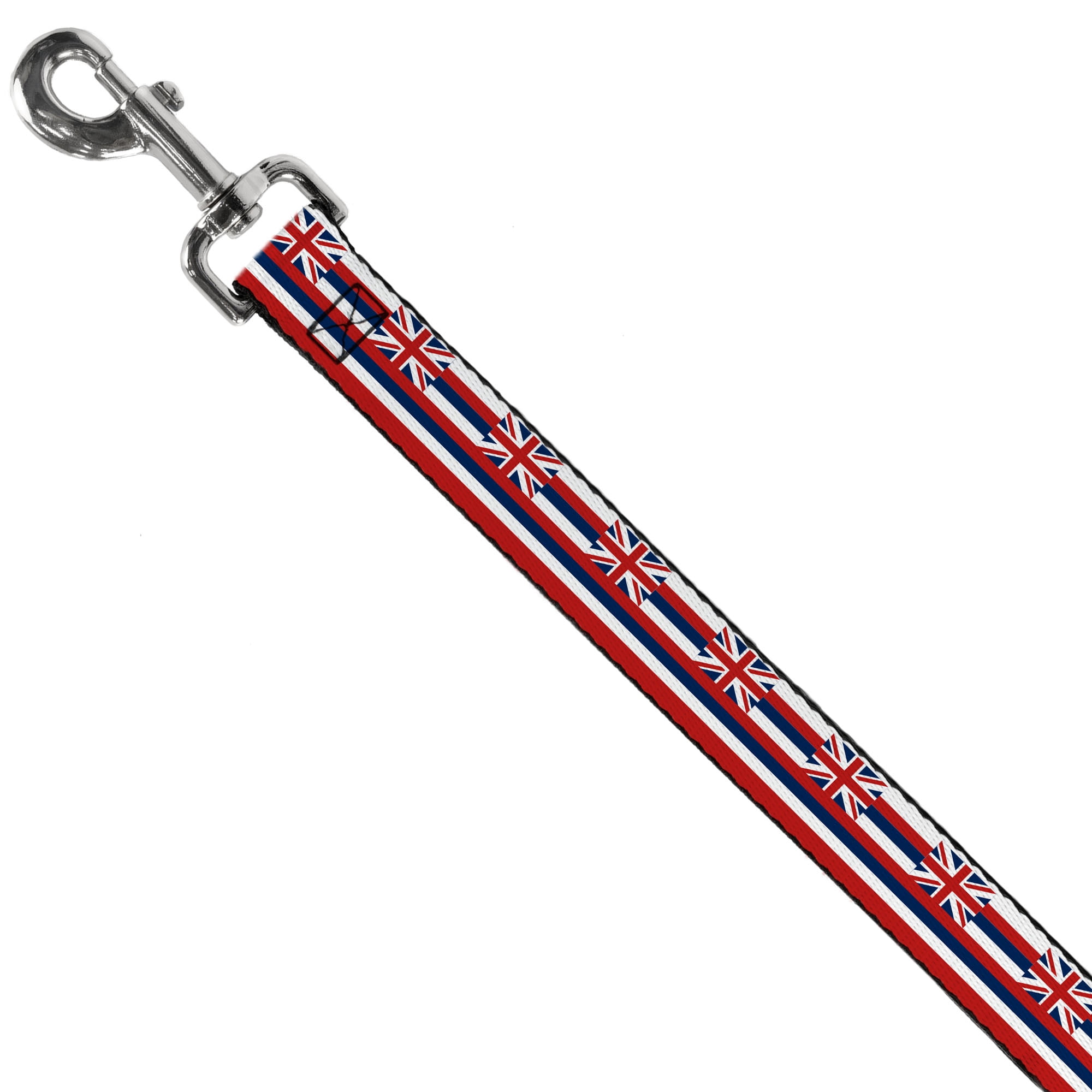 Buckle-Down Pet Leash, Dog Leash, Hawaii Flag Continuous Repeat, 6 Feet Long 1.0 Inch Wide