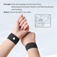 thumbnail image 7 of XIRQI Motion Sickness Wristband,Anti-Nausea Acupressure Wrist Band for Nausea Relief,Dizziness and Vomiting from Car Sea Boat Flying Travel Sickness for Adults and Kids(Black,Large,2 Pairs), 7 of 7
