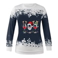 thumbnail image 3 of Chandails en Molleton à Capuche pour Femmes, T-shirt Imprimé d'Hiver à Manches Longues, Blouse Col Rond Décontractée, Chandails en Molleton pour Femmes en Liquidation, 3 of 3