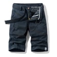 thumbnail image 2 of Fesfesfes Fashion Mens Cargo Shorts Pocket Zipper Stretchy Casual Solid Color Tooling Short Pants On Sale, 2 of 3