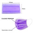 thumbnail image 2 of Cubrebocas Morado Tricapa Hana Bay HN11010, 2 of 5