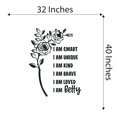 thumbnail image 4 of Home Wall Decal - I am Smart I am Unique I am Kind - Inspirational Motivational Design I am Brave I am Loved Wall decal for Decoration - Size: 32 In(W) x 40 In(H), 4 of 5