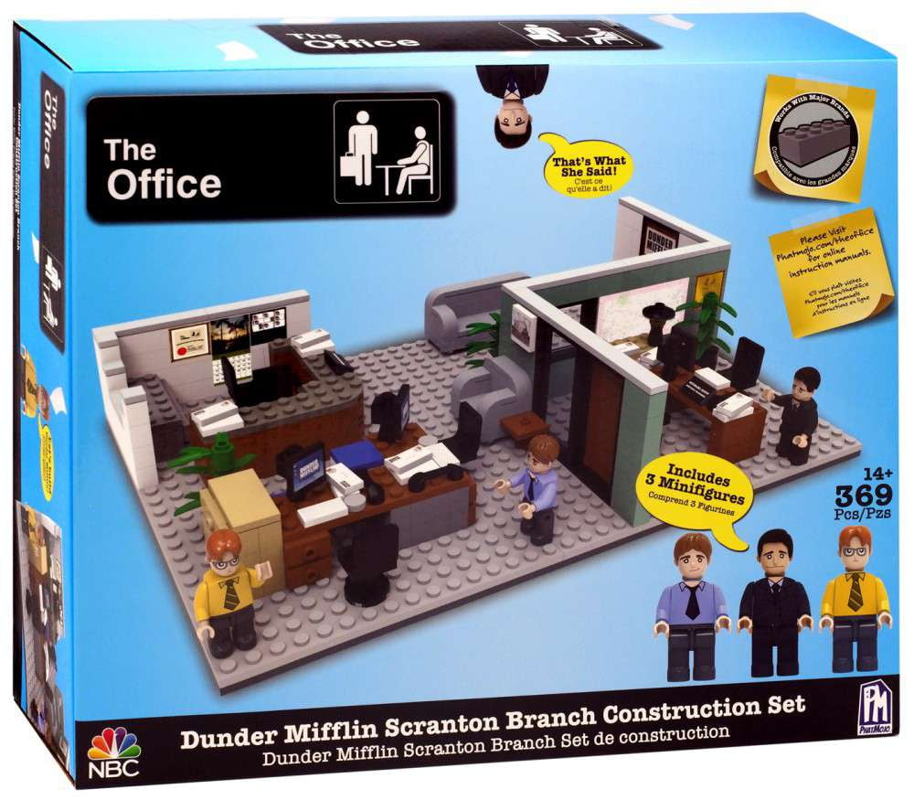 New DUNDER MIFFLIN Scranton Branch CONSTRUCTION SET Phatmojo THE OFFICE  Figures