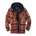 thumbnail image 2 of cllios Men's Flannel Shirts Clearance Plaid Hoodies Fall Button Down Shirt Jacket Classic Fit Long Sleeve Coat Fleece Jacket, 2 of 6