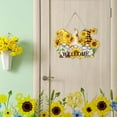 thumbnail image 3 of Sunflower Welcome Wood Door Hanger Large Wooden Flower Sign Inspirational Wall Porch Art Summer Fall Front Door Wreath Hanging for Bedroom Living Room Indoor Outdoor Kitchen Home Decor, 3 of 7