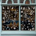 thumbnail image 2 of Nvzi Calcomanías navideñas para ventanas de vidrio, 6 hojas, calcomanías navideñas para ventanas para niños, calcomanías navideñas para ventanas, decoraciones de invierno, B, 2 of 4