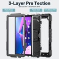 thumbnail image 5 of FJLBDE Case for Lenovo Tab M10 3rd Gen 10.1 inch 2022, Rugged Shockproof Tablet Cases Cover with Kickstand Shoulder Strap, Black, 5 of 7