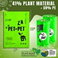 thumbnail image 4 of PET N PET Dog Poop Bags, 1080 Count, Unscented, 41% Plant-Based USDA Certified, Leak-Proof Dog Waste Bags, 8 x 15 Inches, Green, 4 of 7