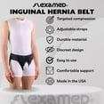 thumbnail image 5 of FlexaMed Double Sided Inguinal Hernia Groin Belt with Compression Pads Black Medium, 5 of 9
