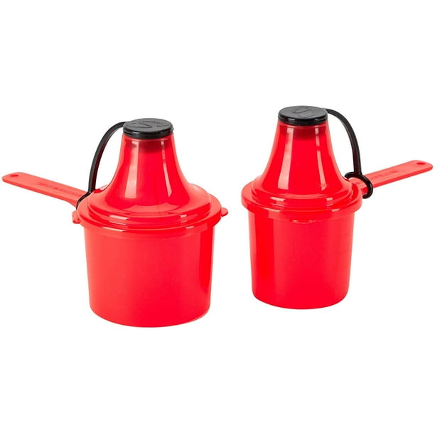 The Scoopie 60 Cc 90 Cc 60 Ml 90 Ml 4 Tbsp 6 Tbsp To Go Scoop With Funnel System Food Storage Container For Powders And Supplements Post Workout Protein Multi Pack 2 Red Walmart Com