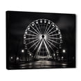 thumbnail image 2 of Designart "Carousel Elegance Black and White Ferris Wheel I" Architecture Floater Framed Canvas Wall Art, 2 of 7