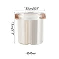 thumbnail image 2 of Household Grain Storage Box, Large Capacity Plastic Container with Compartments, Airtight Stackable Storage for Cereals, Snacks, Dry Food, Pantry Organization, Transparent, Kitchen Office Use, 2 of 3