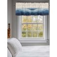 thumbnail image 3 of Blue Beige Ombre Curtain Valances for Windows, Minimalist Ocean Waves Linen Kitchen Valance Window Treatment, Light Filtering Block Curtains for Bathroom/Bedroom/Living Room 54'' x 18'', 3 of 9