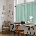 thumbnail image 6 of Teal Green Striped Kitchen Curtains 54 Inch Length, Modern Farmhouse Art Stripes Tiers Curtains for Bathroom Bedroom Cafe, Light Filtering Small Window Treatment Short Drapes 2 Panels 42"Wx54"L, 6 of 9