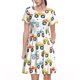 thumbnail image 1 of Balery Cartoon Monster Trucks Vestidos sueltos de manga corta para mujer, vestidos de verano 2025, vestidos casuales de corte A con vuelo., 1 of 6