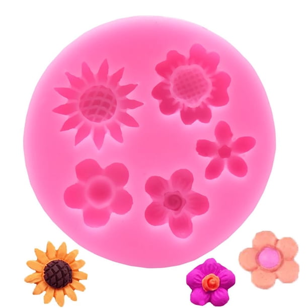 Molde De Silicona Con Forma De Flor 3D Para Decoración De Pasteles, Herramienta Para Hornear Para Pastelería Diy, Pudín De Caramelo De Chocolate Methold HA035318-00