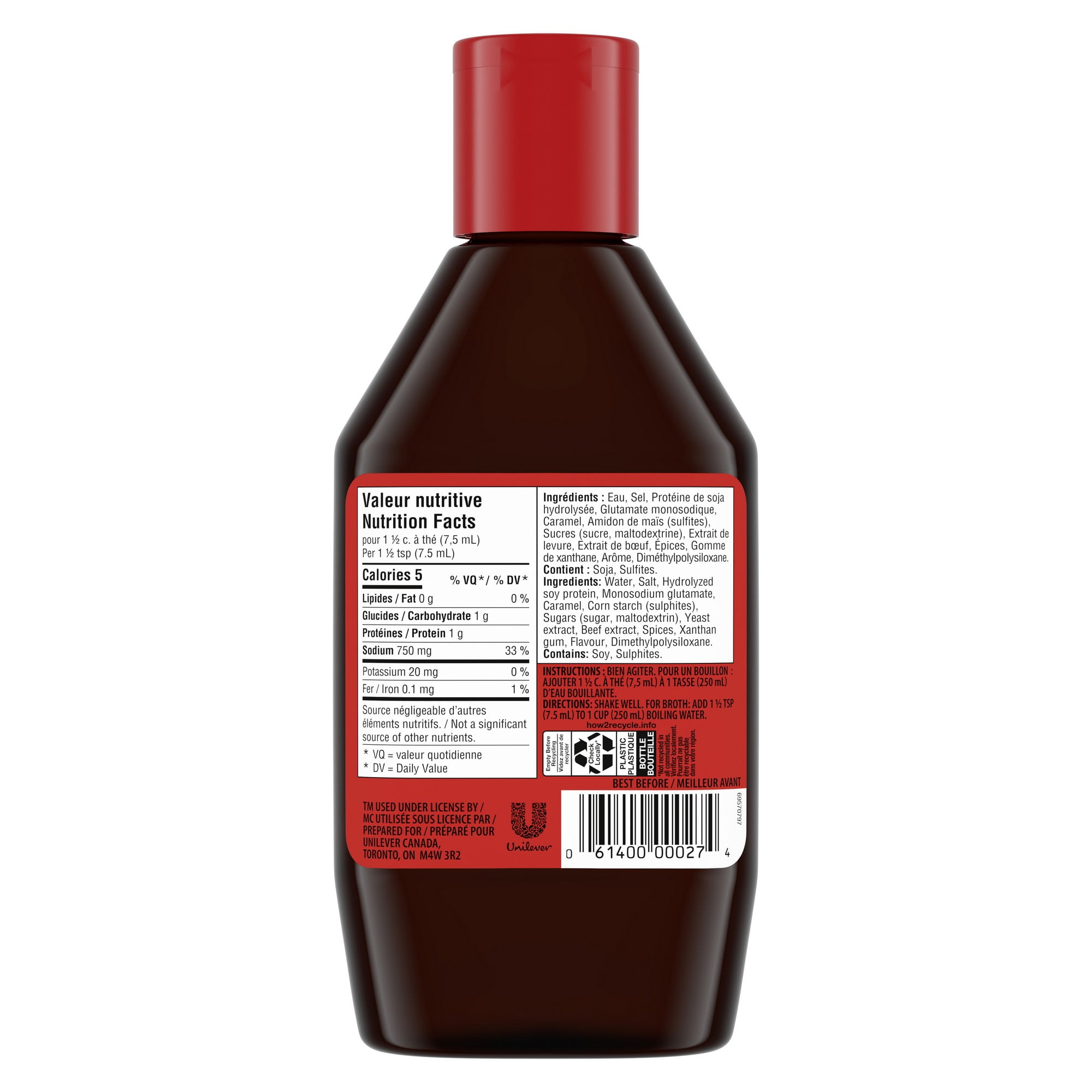 Knorr Bovril Beef Flavour Liquid Bouillon Concentrate, 250 mL Concentrated Liquid