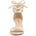 thumbnail image 2 of BLISSFUL STEP Women's Open Toe Kitten Heel Lace Up Fastening Sandals, 2 of 7
