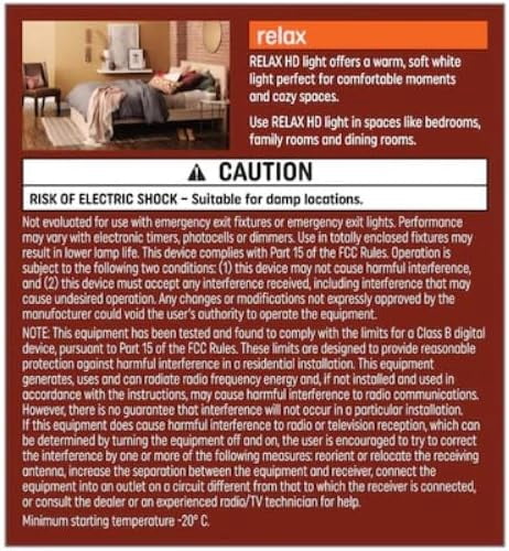 GE Relax Indoor Flood Light Bulb R20 Dimmable, 450 Lumens, 45W Equivalent, Soft White, 6-Pack